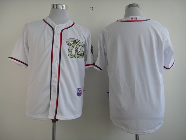 Men Washington Nationals Blank White Camo MLB Jerseys